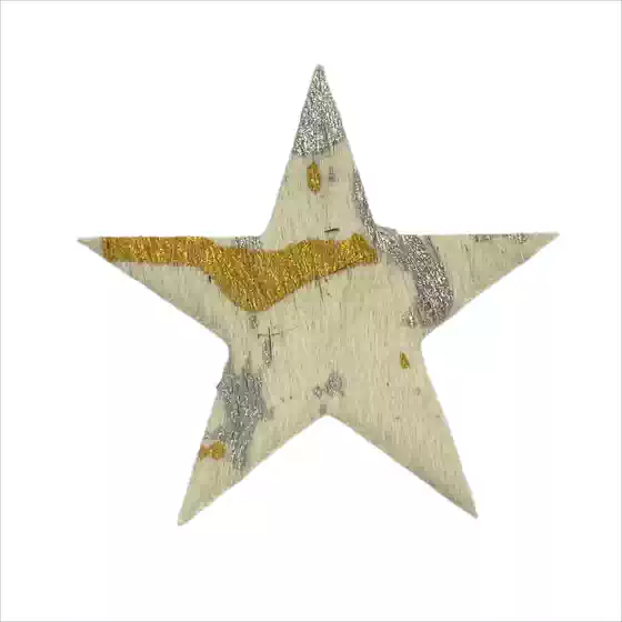 Horse Hair Five-Pointed Star Leather Label Leather Brand Leather Sticker DIY Leather Clothing Accessories Accessories Genuine Leather (41-48)
