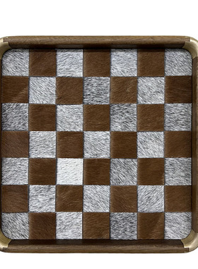 天然胡桃木茶盘镶铜角家用实木质托盘轻奢新款香薰托盘ins收纳盘