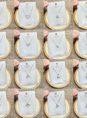 古丽古丽银饰通体S925纯银微镶时尚锁骨项链女百搭气质优雅潮