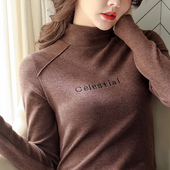 自发热德绒双面绒打底衫 女2025秋冬半高领加厚保暖加绒长袖 T恤