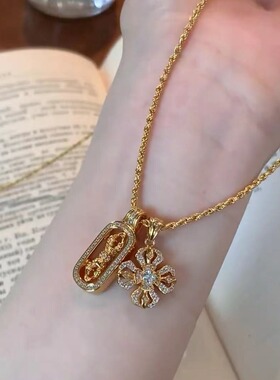 意大利工艺中古风纯银S925真金电镀爆火十字金刚杵可自由搭配项链