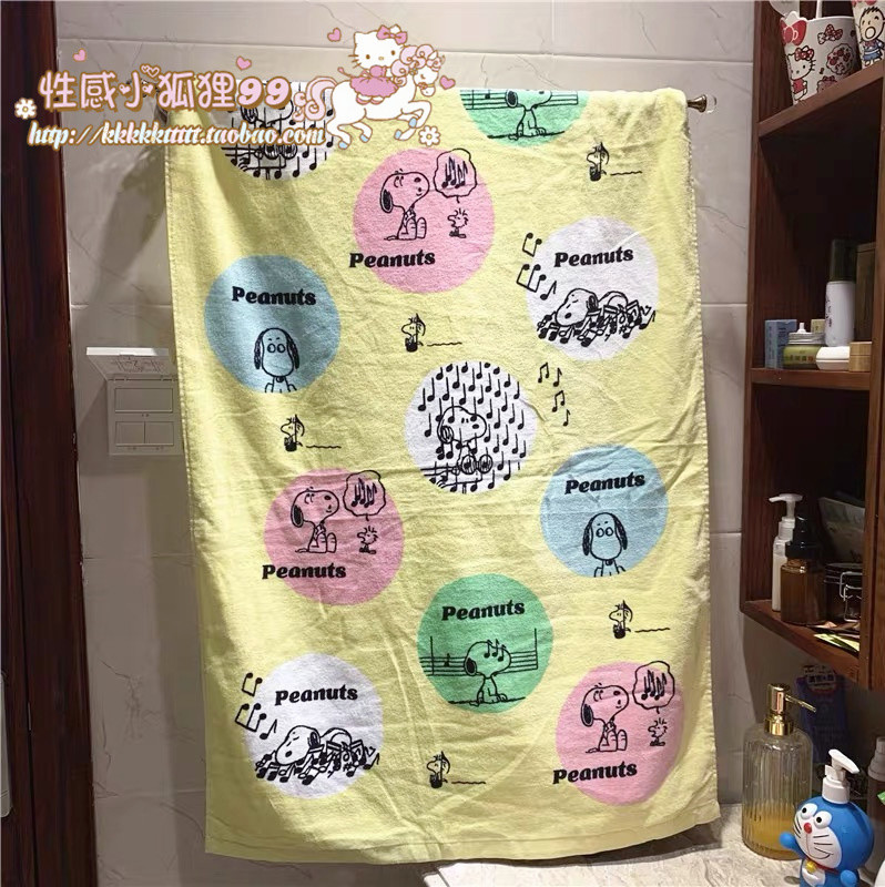 卡通可爱浴巾家用纯棉超柔吸水不掉毛儿童洗澡巾宝宝裹巾盖毯幼儿