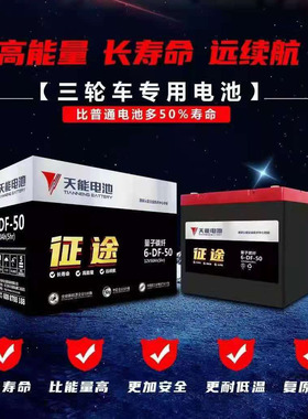 电动三轮车专用长续航天能电池6-DF-65AH,12V50AH 55AH 60AH 65AH