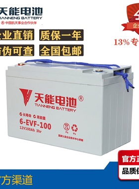 天能电瓶12V100A 丽驰 比德文 洗地机电动四轮电池6-evf-103H-107