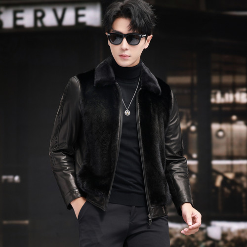 貂皮皮衣新款外套男款