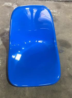 厂家直销食堂餐桌靠背凳面玻璃钢椅面蓝色塑料座椅看台等候椅配件