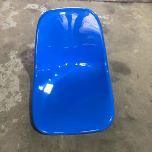 厂家直销食堂餐桌靠背凳面玻璃钢椅面蓝色塑料座椅看台等候椅配件