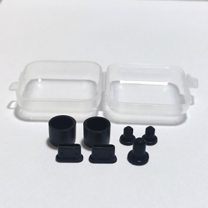 适用于山灵H5防尘塞 蓝牙解码器防尘塞套装 黑色透明 3.5 4.4 RCA