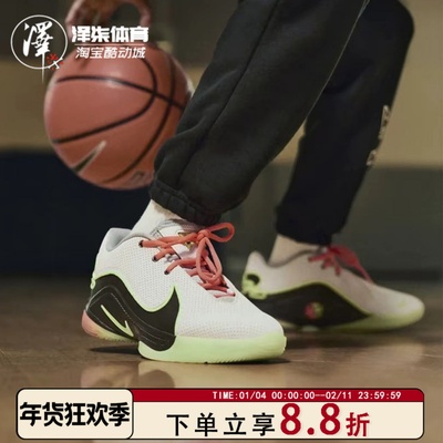 NIKE詹姆斯22白色低帮篮球鞋