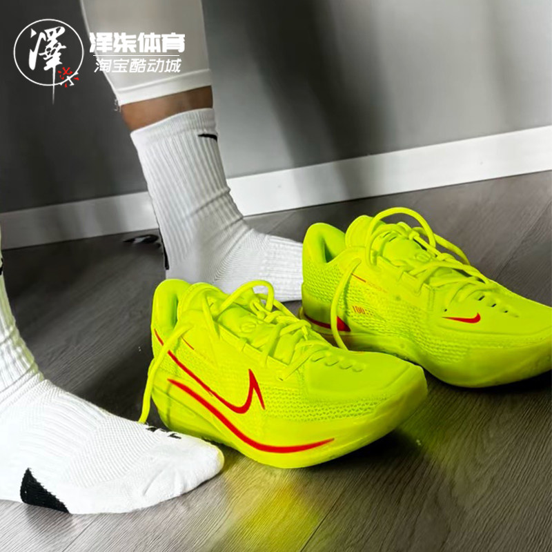 Мужские баскетбольные кроссовки Nike Air Zoom GT Cut 1 EYBL флуоресцентного желтого цвета с низким берцем IM2130-700 Изображение 1