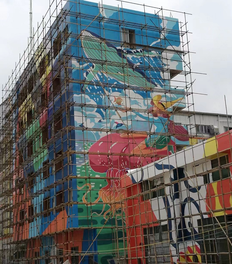 全国上门壁画彩绘浮雕5d手绘文化墙宣传画免费设计现场施工涂鸦画