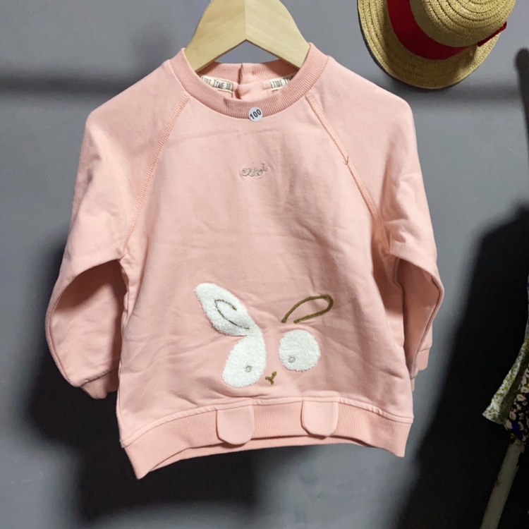 韩国小飞马童装女童春秋纯棉毛圈T恤上衣宝宝长袖打底衫（微瑕疵