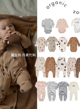 6折现货 Organic Zoo 22秋冬新生儿宝宝有机棉长袖包屁衣 连体衣