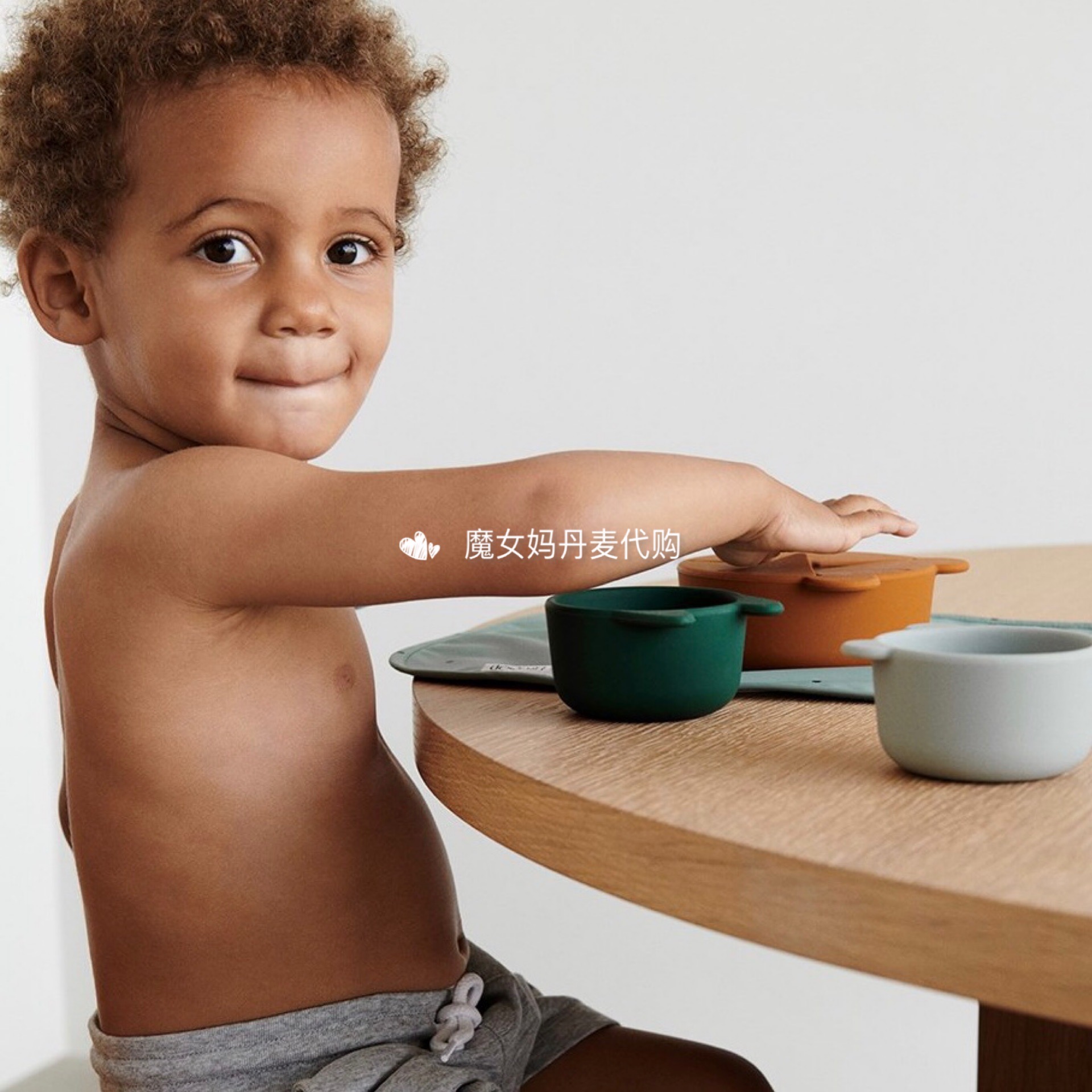 迷你丹麦硅胶辅食碗餐具套装