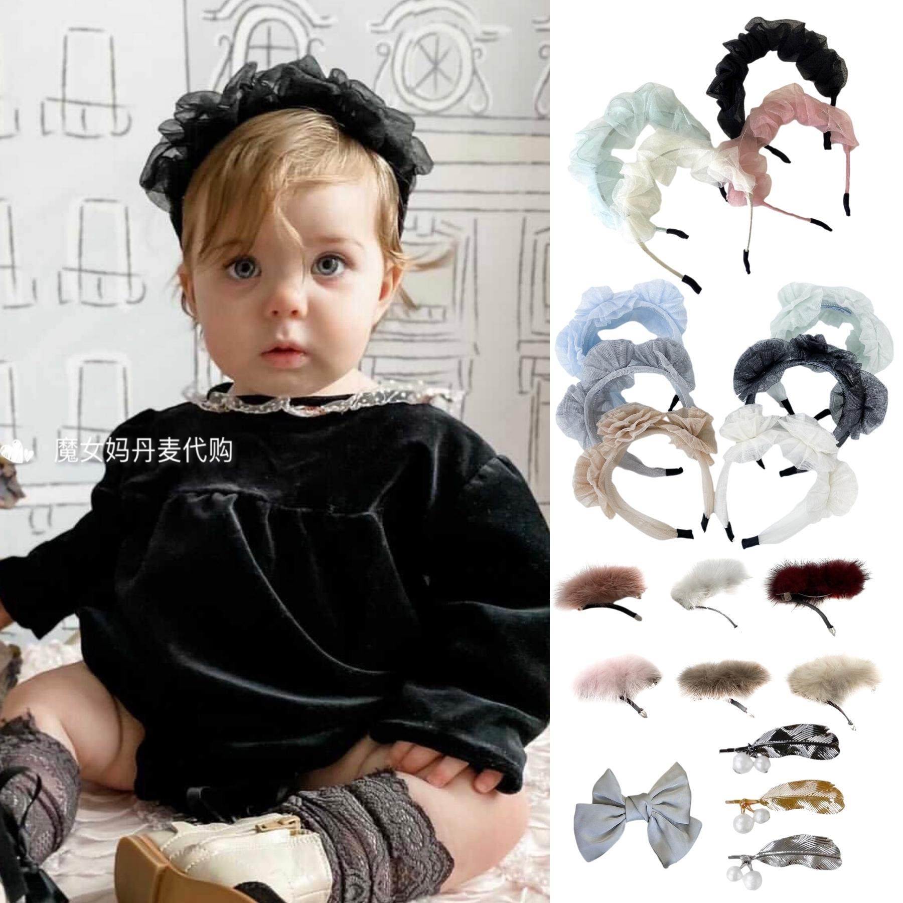 5折现货丹麦 petite maison kids 儿童宝宝闪钻珍珠发箍发夹发饰