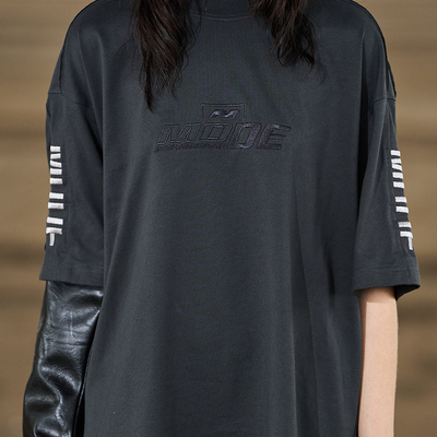 EXITMODE撞色刺绣T恤