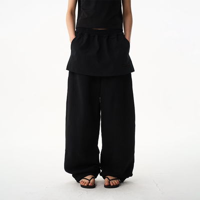 BLINDNOPLAN26SS 【basic系列】假两层运动束口卫裤松紧休闲长裤