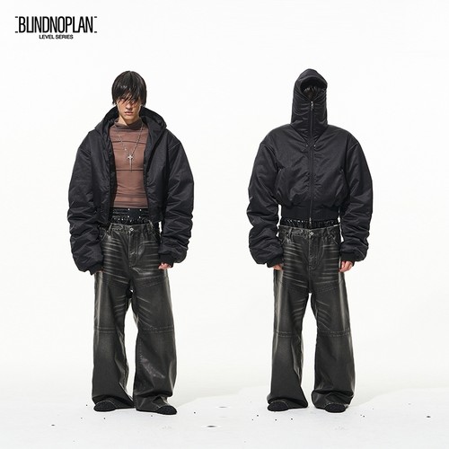 BLINDNOPLAN 24AW 高端系列连帽刺绣撞钉夹克外套加厚保暖棉衣