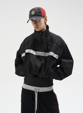 EXITMODE BY BLINDNOPLAN 25AW立领廓形反光条外套秋冬夹克宽松
