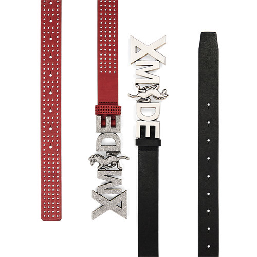 战马头层牛皮真皮做旧腰带