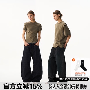 BLINDNOPLAN26SS【basic系列】 纯色宽松休闲短袖显瘦正肩体T恤