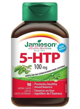 包邮加拿大Jamieson健美生5-HTP促睡眠五羟色氨酸100mg减压抗异域