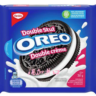 包邮加拿大Christie OREO DOUBLE奥利奥双层夹心巧克力饼干261G*3