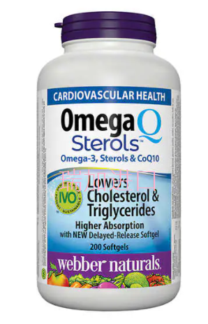 特价包邮加拿大Webber伟博OMEGA-3+辅酶Q10高吸收配方200粒心脏脑