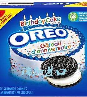 包邮加拿大Christie OREO Birthday奥利奥生日蛋糕夹心饼干428G*2