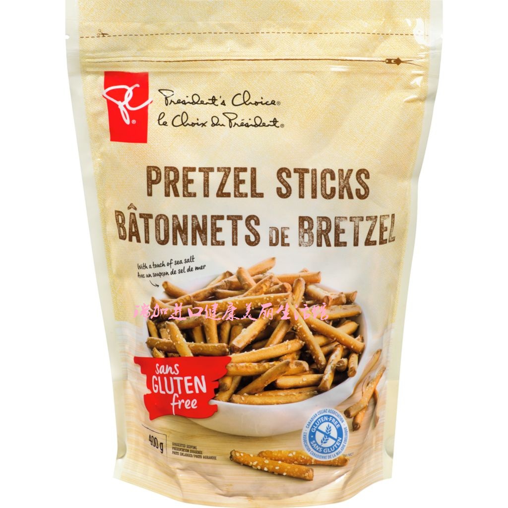 包邮！加拿大 PRESIDENT'S总统之选 PRETZEL椒盐脆手指饼棒400克