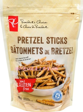包邮！加拿大 PRESIDENT'S 总统之选 PRETZEL椒盐脆手指饼棒400克