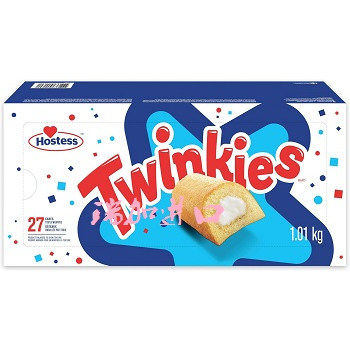 新品包邮加拿大Hostess Twinkies奶油夹心蛋糕松糕27只1.01KG大箱
