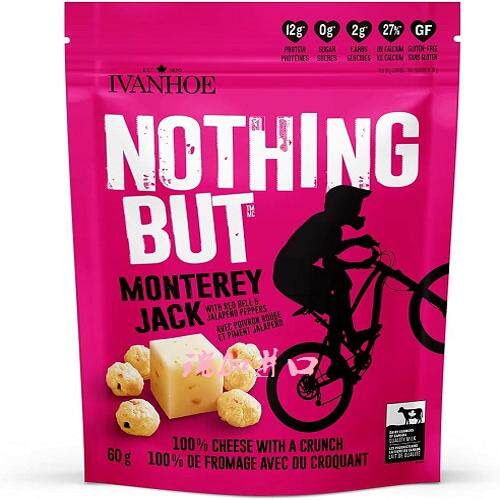 包邮加拿大Ivanhoe Nothing But高蛋白奶酪块墨西哥杰克辣味60G*3