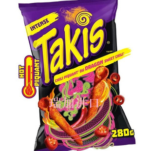 包邮加拿大Takis Dragon墨西哥龙辣甜玉米卷脆片280g*3包多种口味