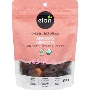 包邮加拿大Elan Sun Dried Apricots有-机自然晾晒杏脯干200G*2包