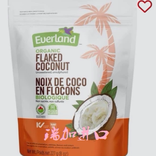 新品包邮加拿大Everland爱乐天园天然大椰子片227克*3包多种果干