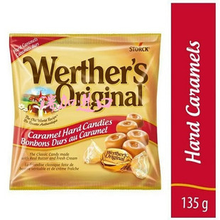 包邮加拿大Werther's Original经典黄油奶油焦糖糖果135g*3袋多种