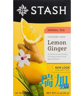 包邮！加拿大 Stash Tea 柠檬生姜味花草茶无咖啡因34克*2盒多种