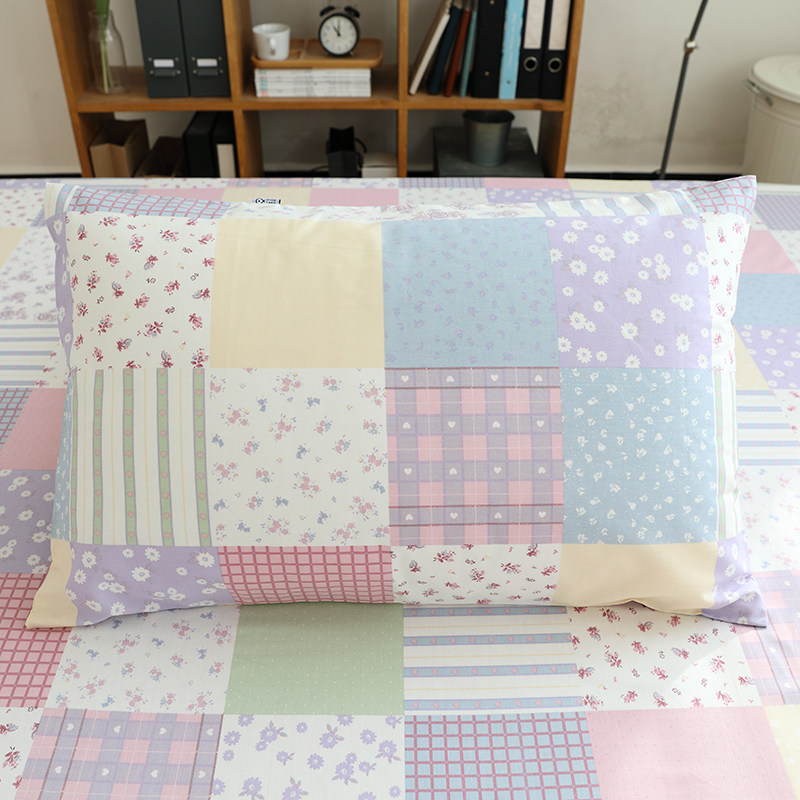 碎花格子 枕头套一对装家用纯棉全棉枕套单个48cmx74cm内胆套新款,床上用品,枕套,淘宝优惠券,粉丝福利购,淘宝优惠卷