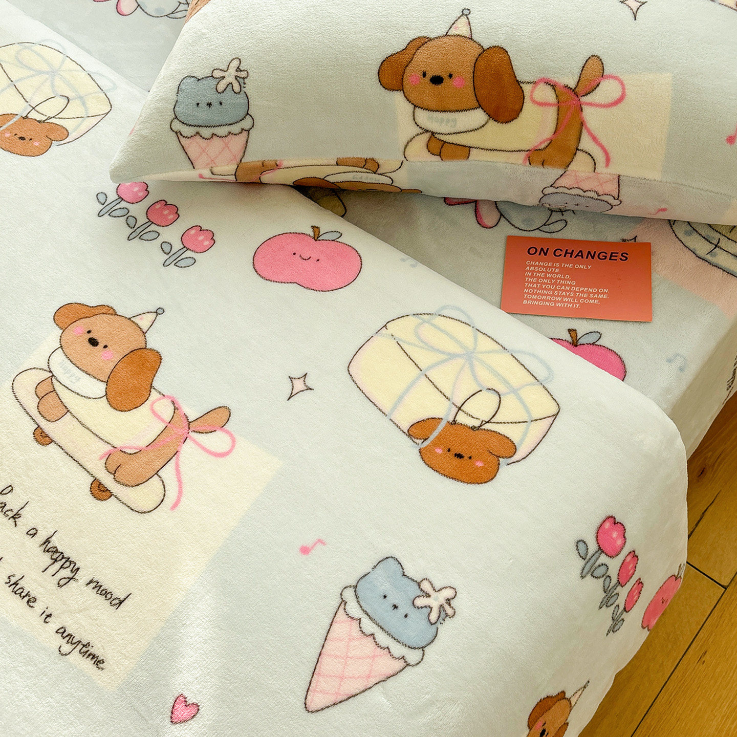 牛奶绒滑板狗蓝床单单件冬加厚珊瑚绒被罩单双人宿舍可配三四件套,床上用品,床单,淘宝优惠券,粉丝福利购,淘宝优惠卷