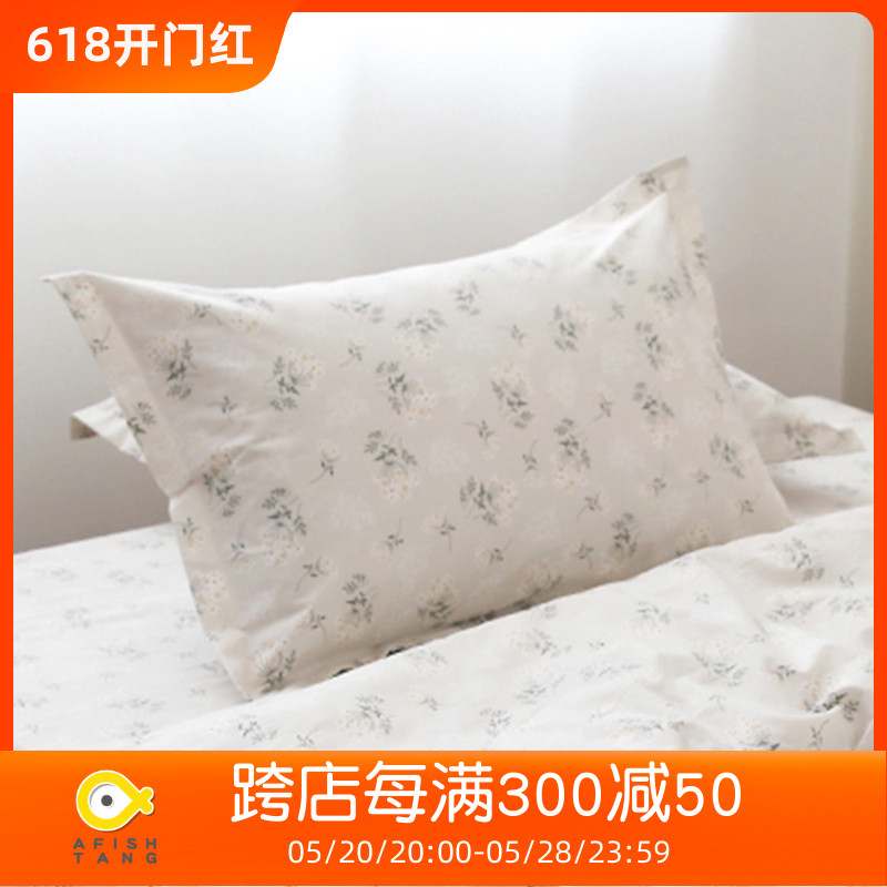 枕套单件30×50cm48*74陈香清新碎花全棉单人纯棉儿童枕套小尺寸