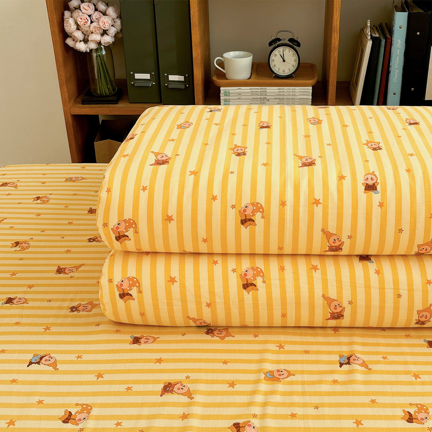 小星星100%纯棉被套单件150&times;200&times;230cm全棉宿舍单人被罩可定制