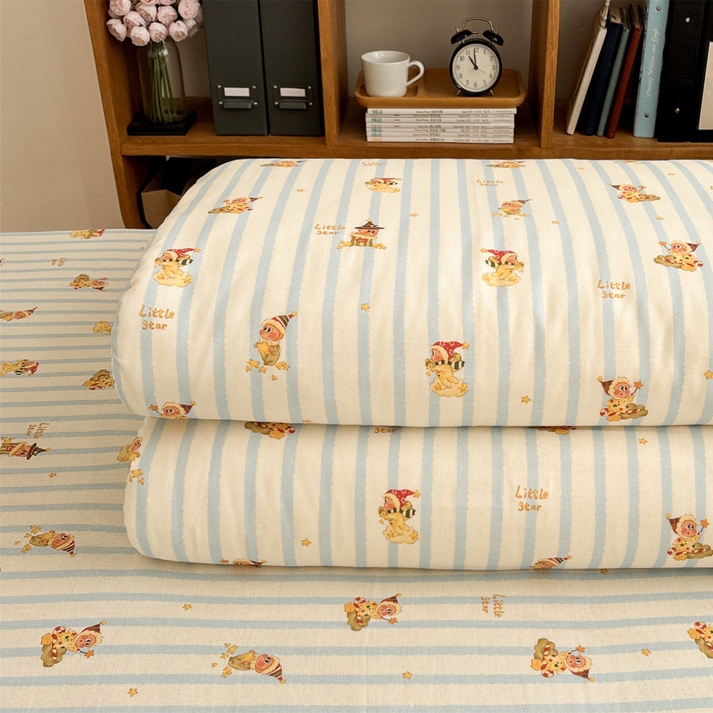 芝士星星蓝双层纱被套单件200x230cm宿舍卡通加大纯棉被套可定制,床上用品,被套,淘宝优惠券,粉丝福利购,淘宝优惠卷