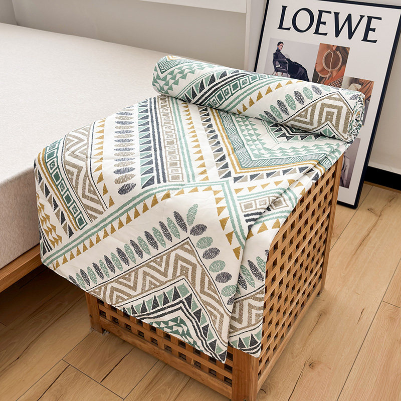 北欧格调纯棉夏凉被100全棉可机洗单人宿舍薄被子轻柔凉感空调被,床上用品,化纤被,淘宝优惠券,粉丝福利购,淘宝优惠卷