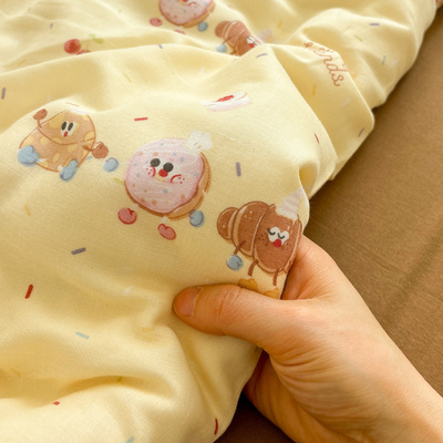 唐朝一只鱼双层纱曲奇饼干仔床单