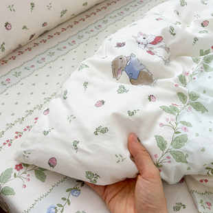 花藤兔纯棉被套单件150x200x230全棉宿舍学生单人被罩四季 1.5米床