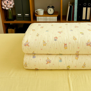 A类双层纱奶酪星宝全棉被套单件150x200x230cm学生宿舍纯棉被单新