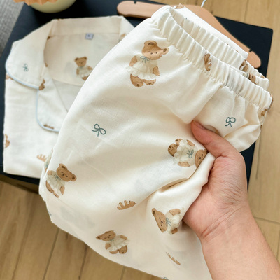 唐朝一只鱼双层纱熊小姐家居服套