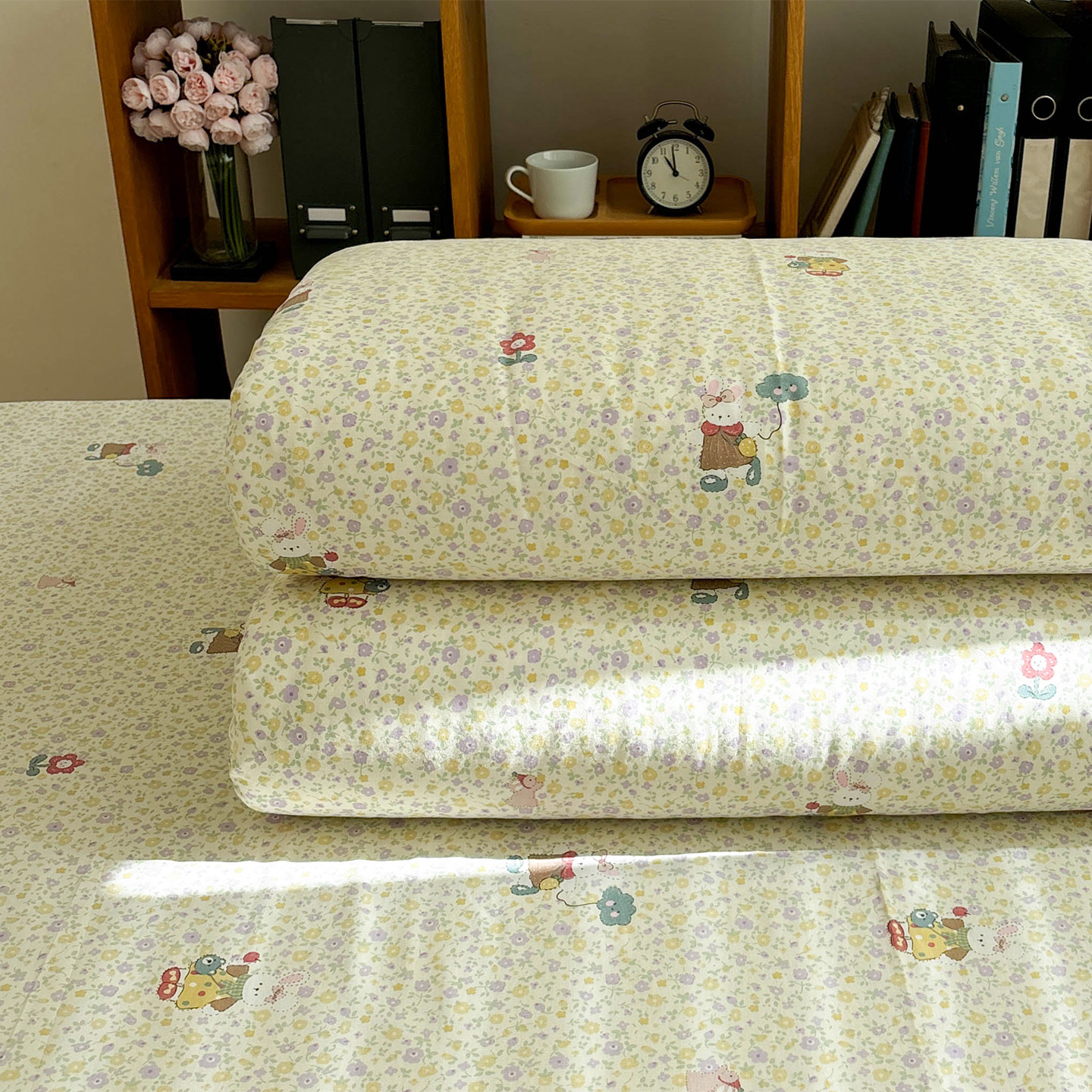 兔菲菲纯棉卡通碎花被套单件150x200x230cm全棉单独被罩单人被单