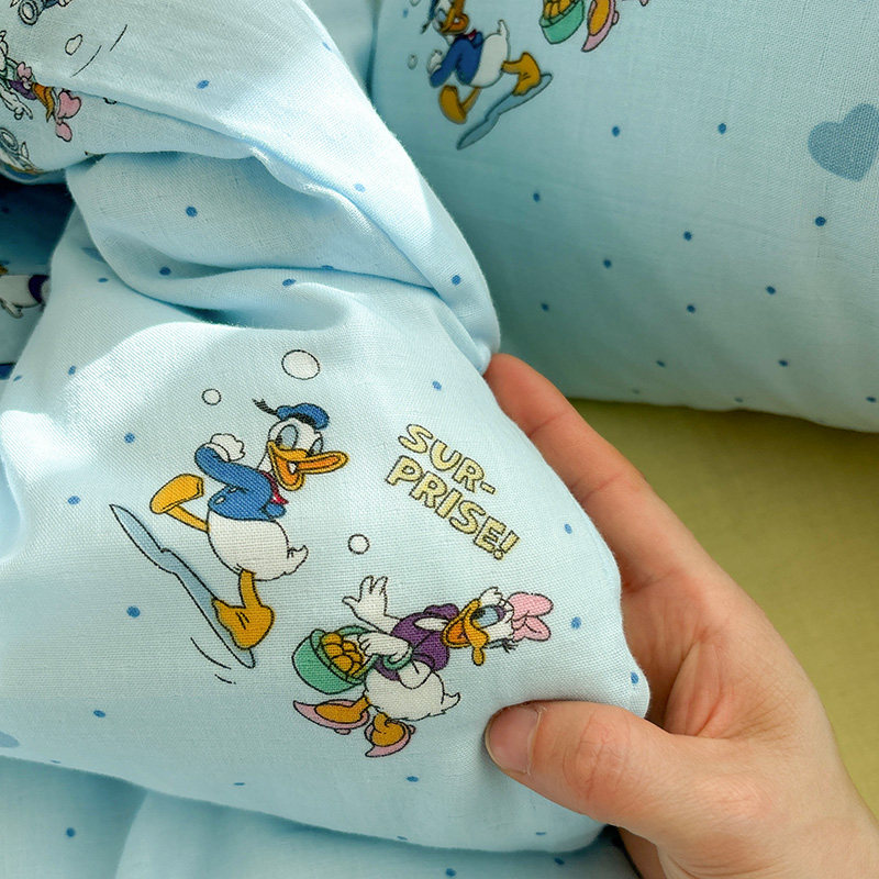 双层纱顽皮鸭纯棉床单全棉被单件A类母婴儿童单被套可配三四件套,床上用品,床单,淘宝优惠券,粉丝福利购,淘宝优惠卷